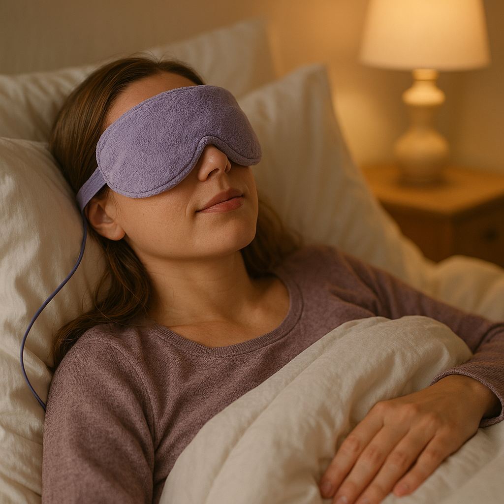 RecoverZen Heated Eye Massager for Stress & Eye Relief